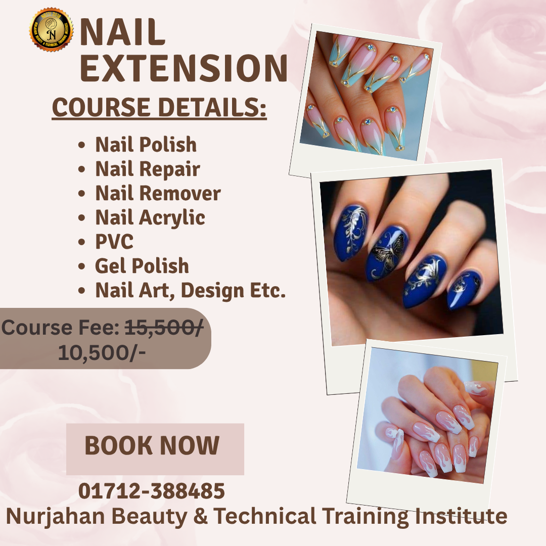 Pink Illustrative Nail Art Instagram Post